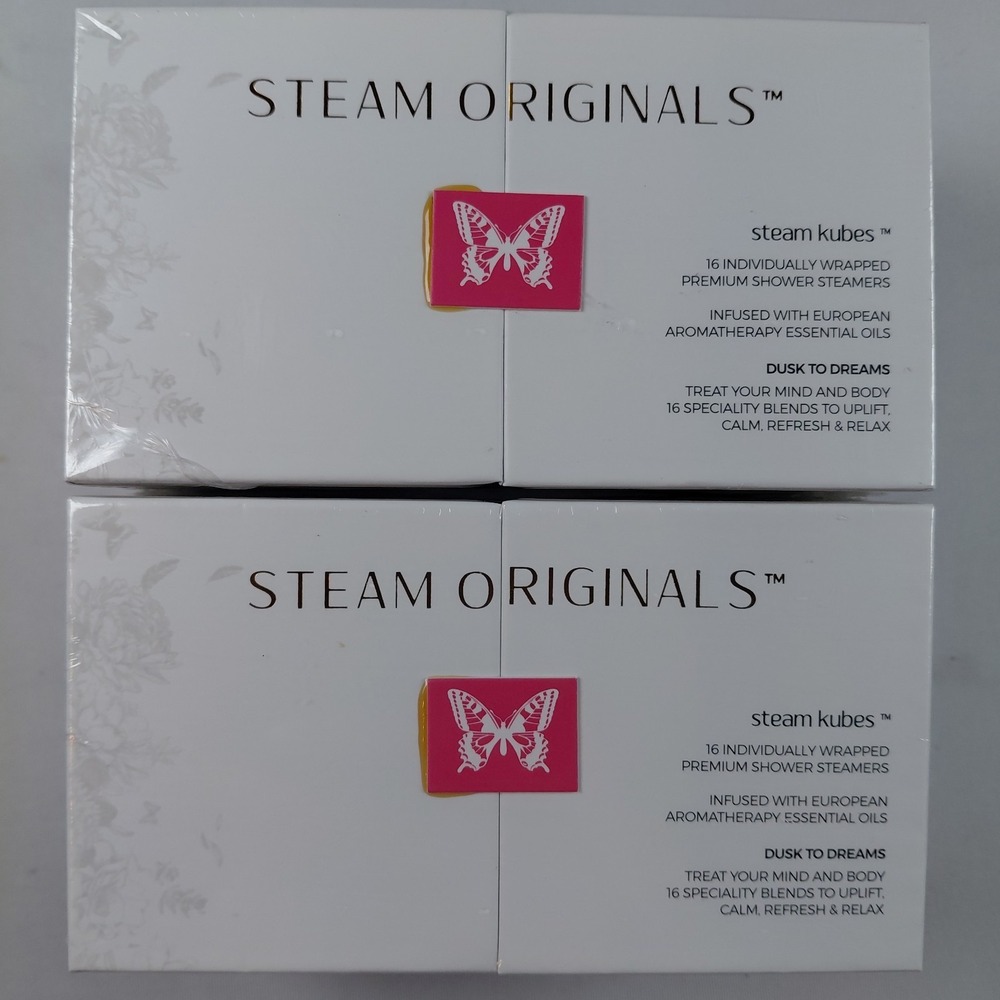 2 Steam Originals Shower Steamers Kubes 32 Individually Wrapped Essential Oils
